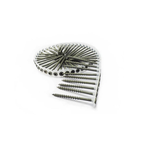 B&C Eagle No. 8 x 3in. Grey Collated Exterior Wood Screws, No. 2 Square Drive, 1000PK CS8X3EXT - main